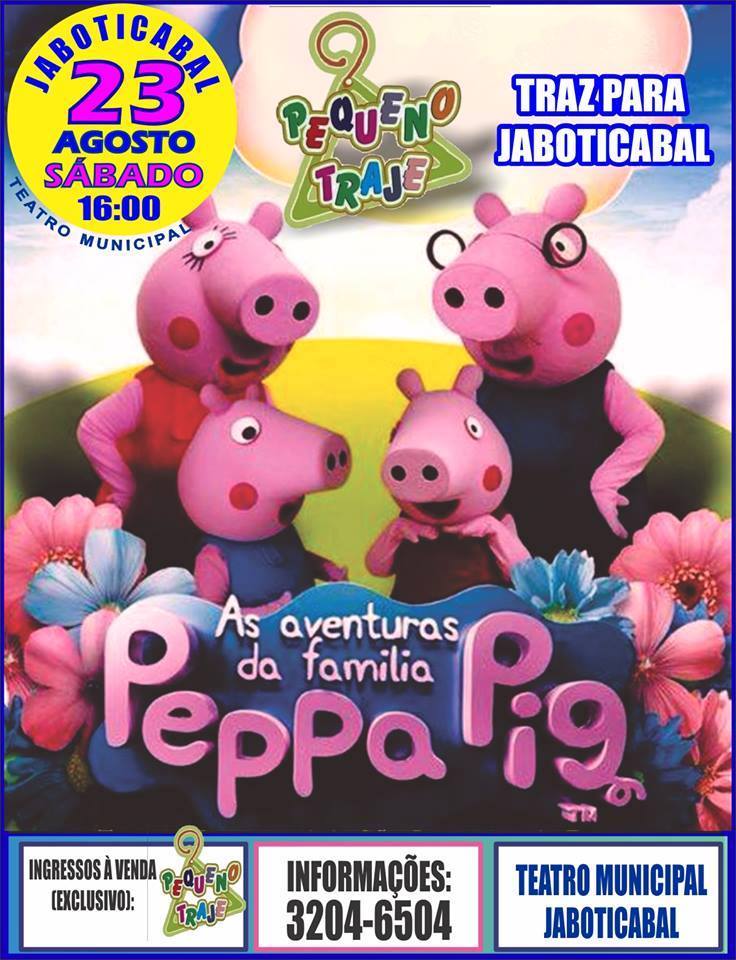 Rei Leão, Peppa Pig,Turma do Madagascar no teatro em BH